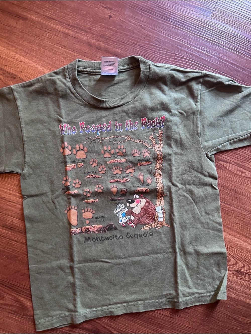 Vintage kids Funny nature Green Graphic T-Shirt
